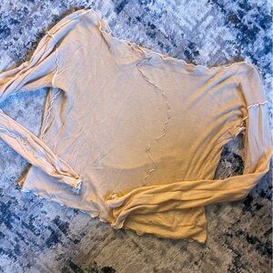 Baserange sheer long sleeve off shoulder top